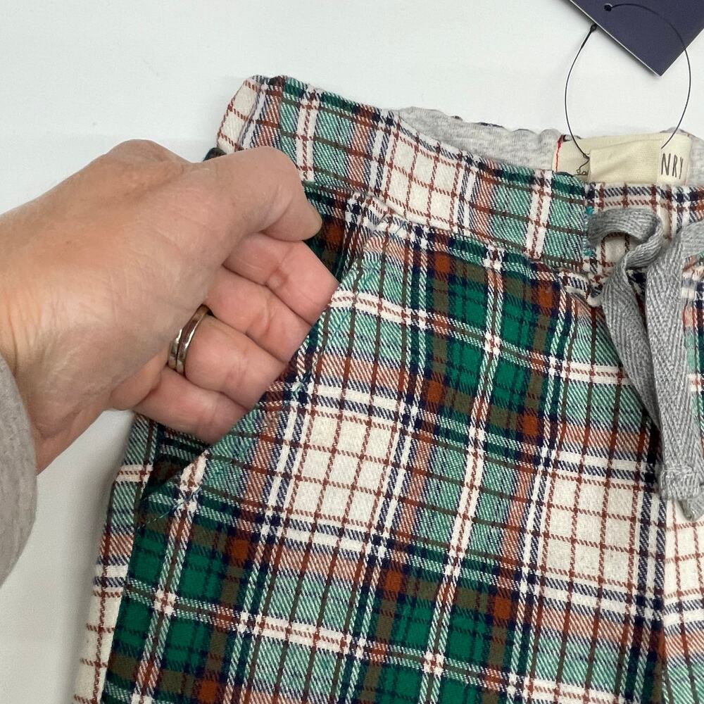 NWT Me & Henry 3/4Y Green Plaid Rockford Lounge Pants - Picture 3 of 5